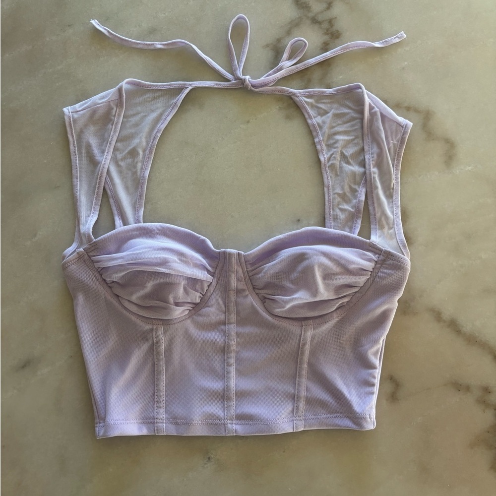 Lavender Halter Crop Top